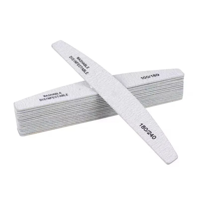 10pcs/Lot Professional Wooden Nail Files 180/240 Buffer 100/180 Grey Boat Wood Sandpaper Block Gel Polisher Sanding Nail Files image 3