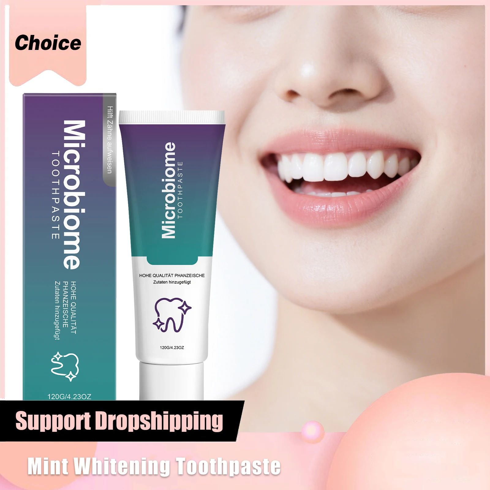 

Мятная отбеливающая зубная паста с гидроксиапатитом: бережное очищение, усиление блеска, успокоение чувствительных десен, свежее дыхание, уход за зубами.