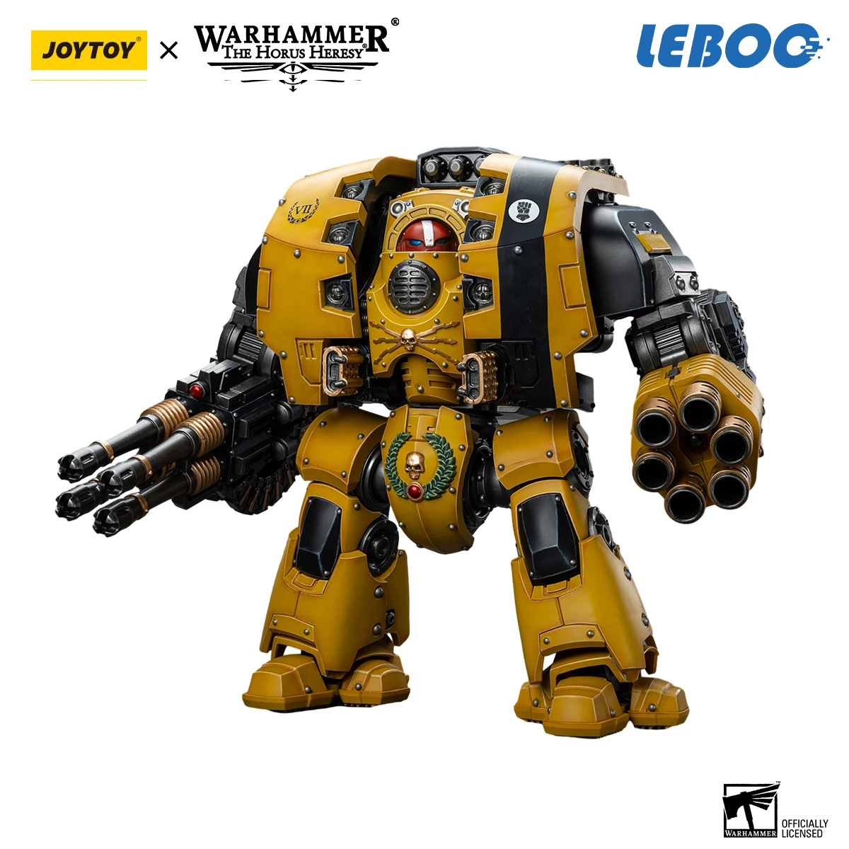 

[Pre-Order] JOYTOY Warhammer 30K 1/18 Action Figure Imperial Fists Leviathan Dreadnought with Cyclonic Melta Lance and Storm Can