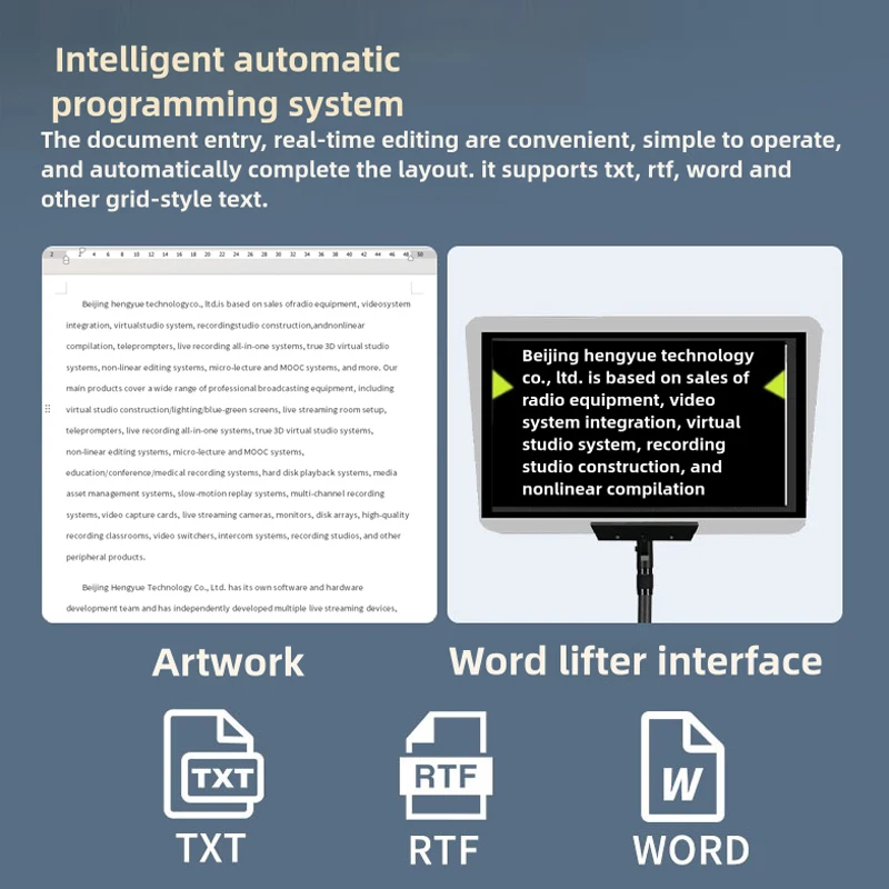 Stylive Speech Vocabulary Lifter Transparent Large Screen 22/24/27Inch Colorful Hd Display Customized Word Scope Lifting Speed
