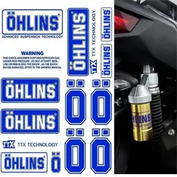 Shock Absorber Waterproof Ohlins Sticker Motorcycle Shock Absorber Sunscreen Transparent Decorative Decal For All Models