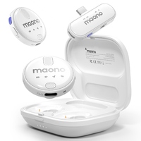 MAONO WM620 Professional Wireless Microphone,Wireless Lavalier Microphone for mobile phone,iPhone 15,Live Streaming,Recording