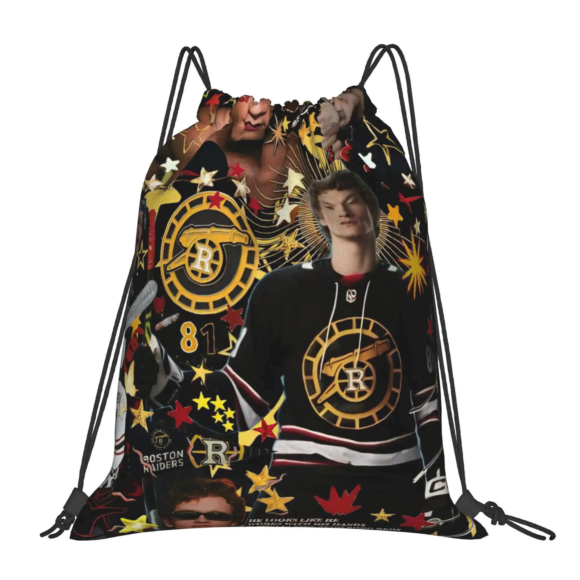 

Heated Rivalry Drawstring Backpack Gym Sports Sackpack Water Resistant String Bag for Running