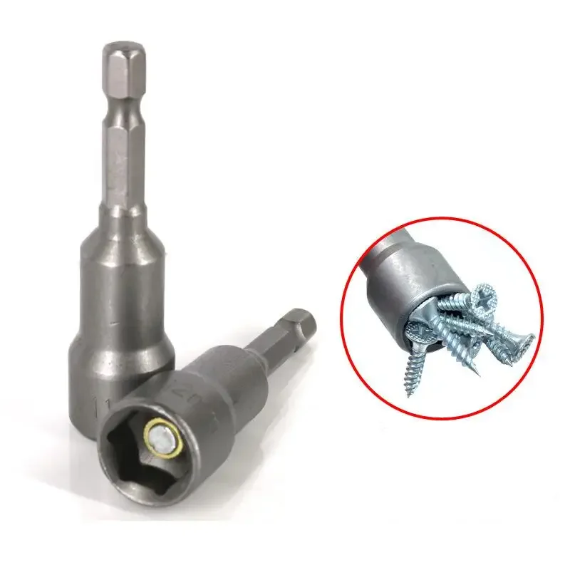 65 مللي متر المغناطيسي تأثير الجوز الإمبراطوري مفك المقبس متري الصف رأس المفك مثقاب الخشب 6.35 مللي متر عرافة عرقوب محول 1/4 "3/8" 1/2"