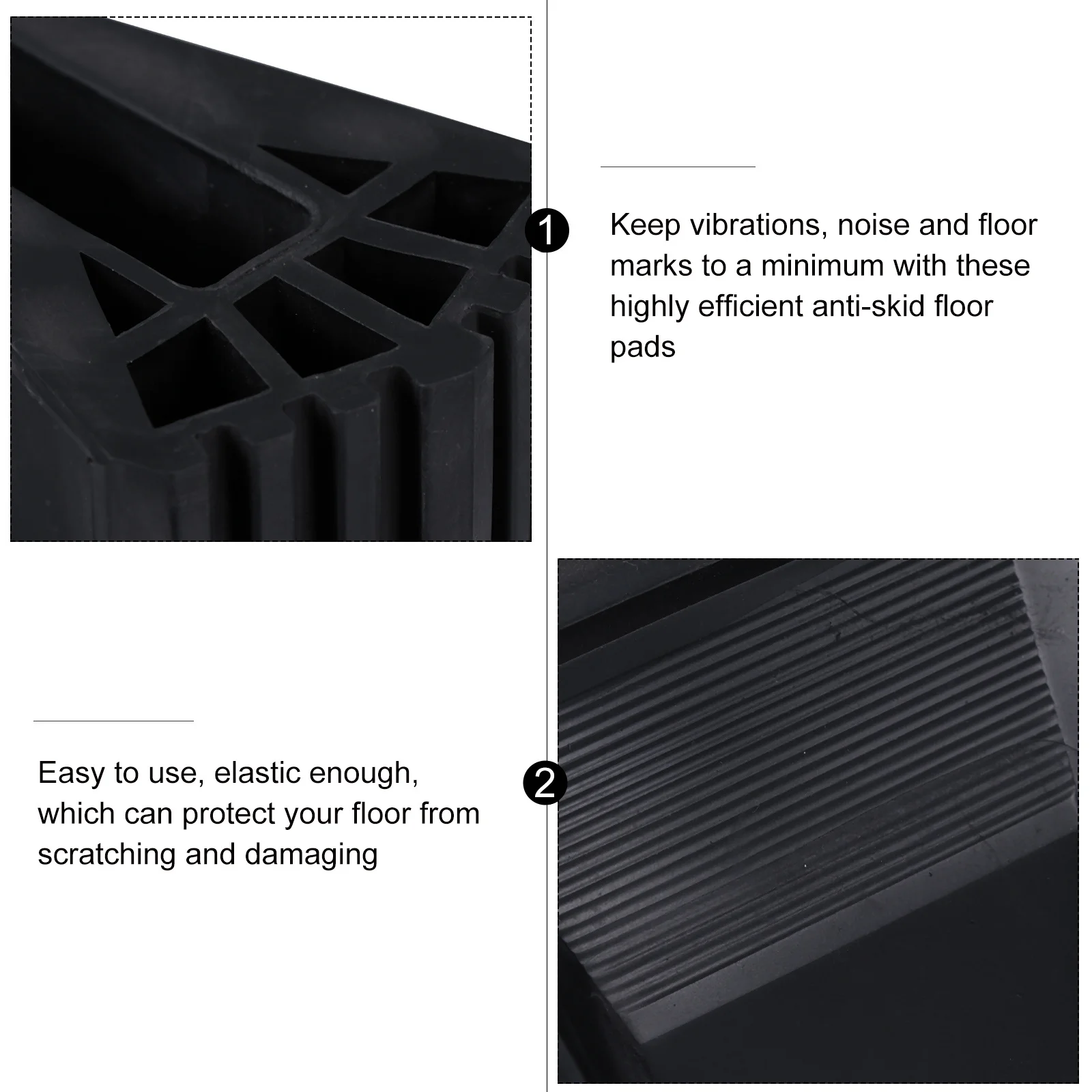 2 Stuks Ladder Voeten Protectors Rubber Anti-Slip Pads Verdikte Ontwerp Trillingsdemping Geluidsisolatie Antislip Ladder voeten