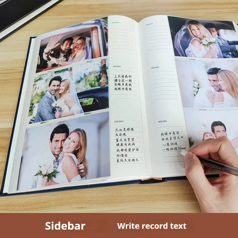 Premium Photo Album with Postcard Storage, 300 Photo Capacity, Versatile Picture Organizer, Memories, 6" image 4