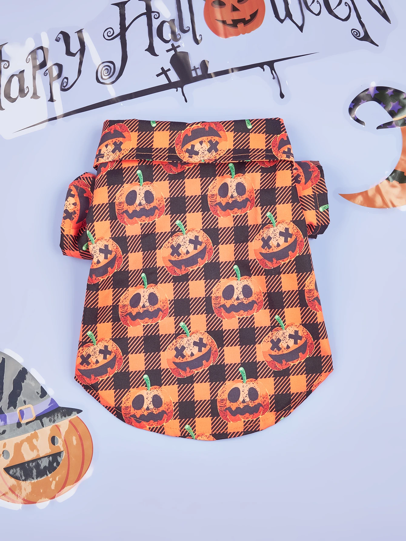 Dog Pajamas Halloween for Small Dogs Pumpkin Dog Pjs Onesie Stretchable Soft Material Pet Shirt Cat Shirt