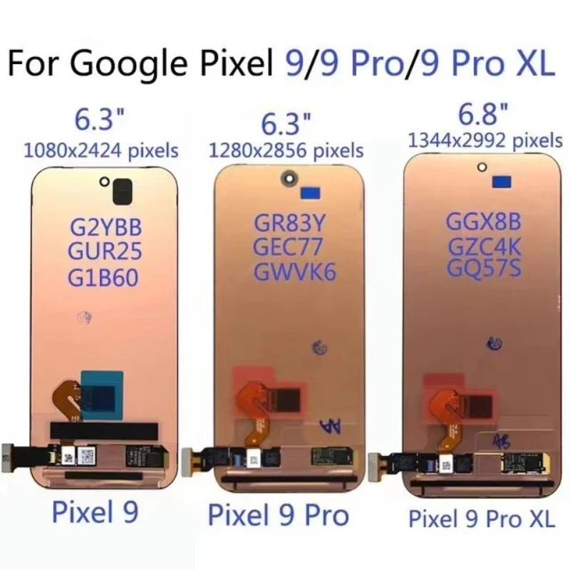 OLED Display Digitizer Assembly For Google Pixel 9 9A 9Pro 9ProXL No Fingerprint Touch Screen Replacement Repair Components a35