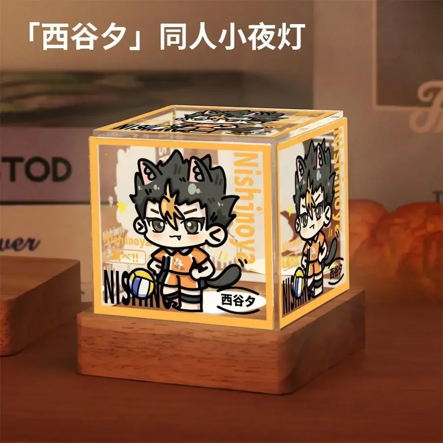 Haikyuu!!、Nishida Yuuki Game Cosplay Acrylic Nightlight Decoration Ambitus Collection Desk Decor Toys Souvenir Xmas Gift