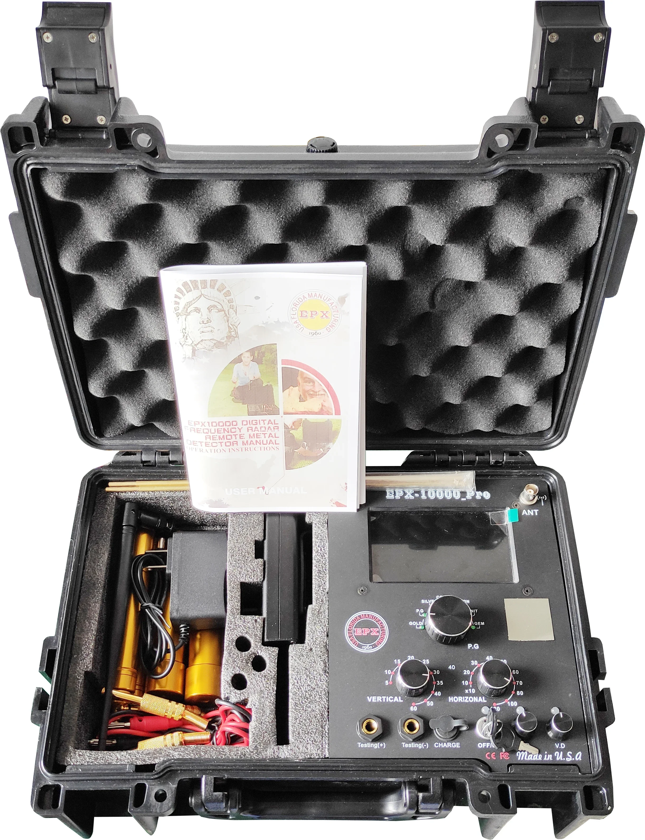 EPX-10000 Pro 1200M/3937FT Gold Metal Detector Gold Finder Underground Metal Finder with Carry Box