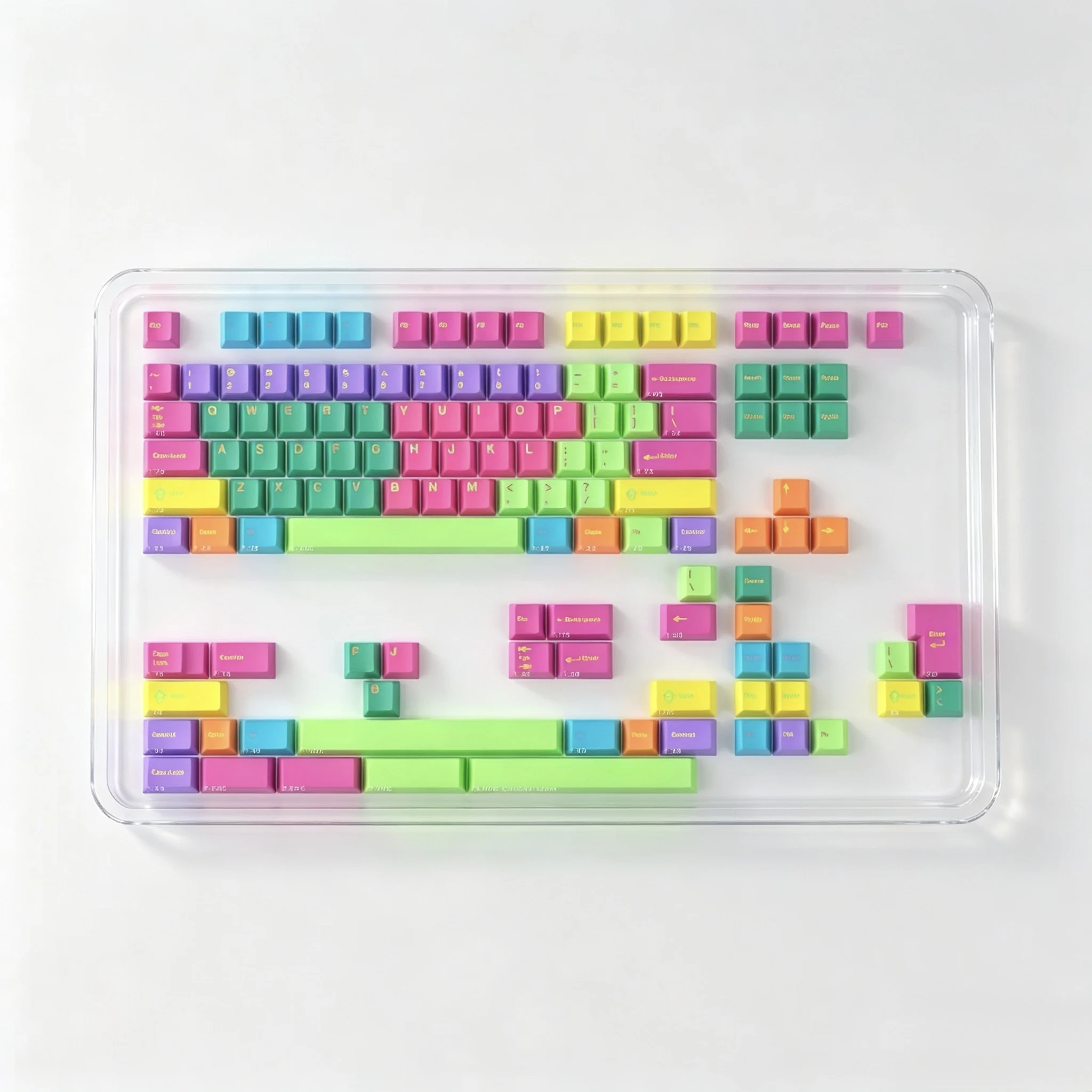 GMK CYL Windbreaker ABS Two-Color Keycaps, OEM Height, Multicolor Keycaps.