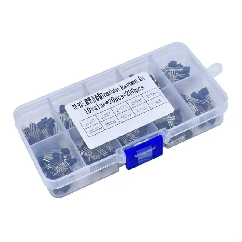 U4LA 200pcs المكون الكهربائي 3pin الترانزستور 10 مجموعات ترانزستور ترانزستور