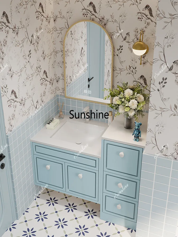 French bathroom cabinet combination, toilet vanity, side, storage