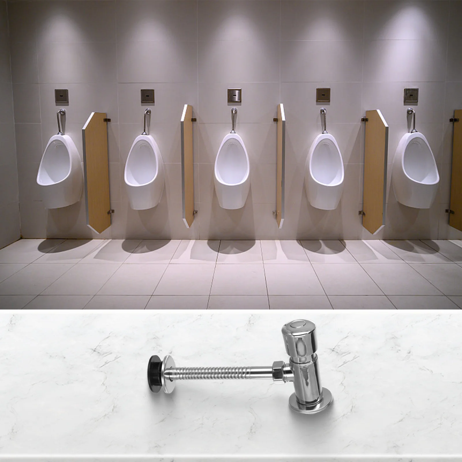 Bathrooms Closestool Drainage Valve Hand Press Practical Simple Appearance Urinal Flush Valve Urinal Flush Valves