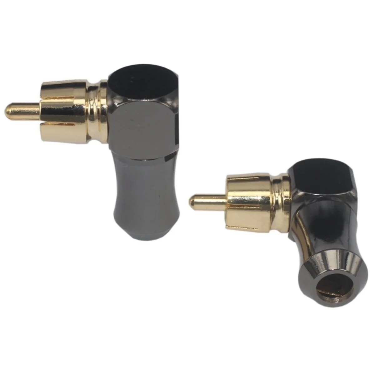 6Pcs RCA Connector Audio Plug Male 90 Degree Right Angle Elbow Speaker Terminal Conector for Soldering Video Cable HOT