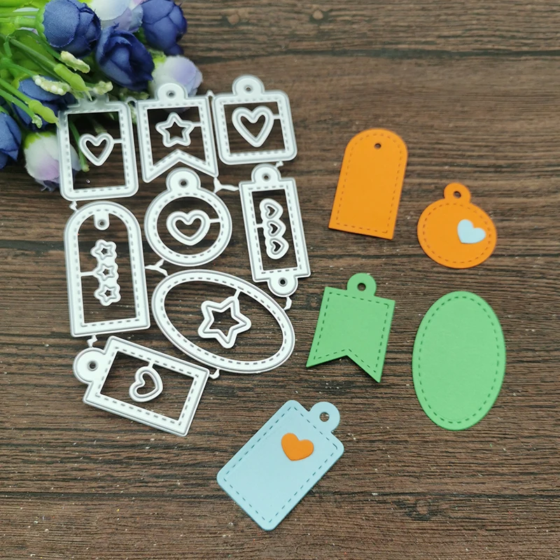 Cards Label Tags Metal Cutting Dies For DIY Scrapbooking Album Embossing Paper Cards Decorative Crafts