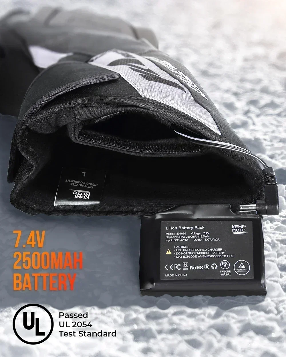 KEMIMOTO Verwarmde handschoenen Motor Winter Moto Verwarmde handschoenen Warme waterdichte oplaadbare verwarming Thermische handschoenen voor