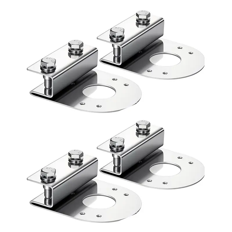 ABWZ-Clamp-On Mount 4Pcs Straight Down Watermelon Light Under Glow Frame Brackets No Drilling Required In Stainless Steel