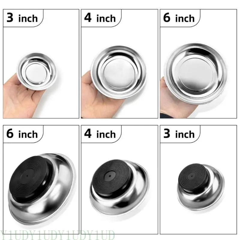 Bandejas ferramentas magnéticas Y1UD 2PCs 3 polegadas 4 polegadas mantêm seus espaços trabalho arrumados com forte