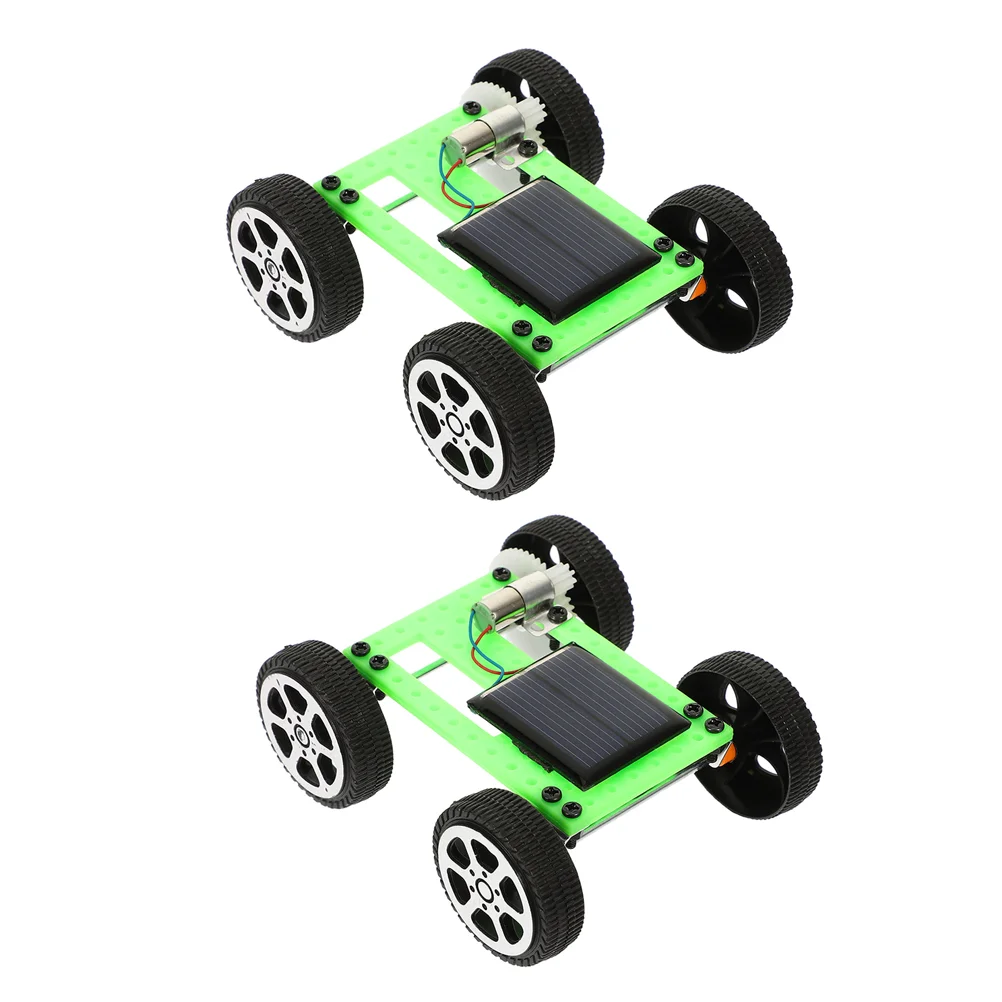 2pcs DIY Solar Powered Car Kit for Kids Science Projects and STEM Learning Activities Motor Assembly Components Educational