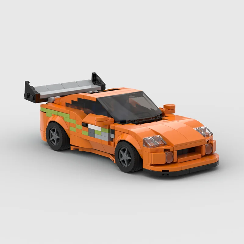 MOC Fast & Furious1 Supra 370pcs sports car Vehicle Speed Champion Racer Building Blocks Brick Creative Garage Toys for Boys