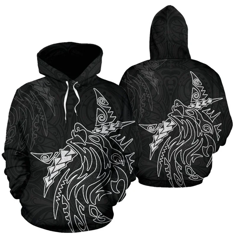 Новинка, зимние Худи 3D с принтом Новой Зеландии, маори, Серебряный папоротник, для мужчин, детская модная уличная одежда, пуловеры, винтажный крутой свитшот, Топ