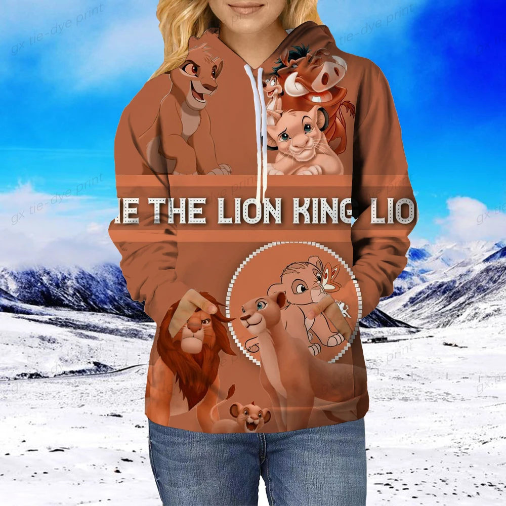 Sudadera con capucha de Disney The Lion King 3D para hombre y mujer, ropa de calle informal Harajuku, Sudadera con capucha de moda