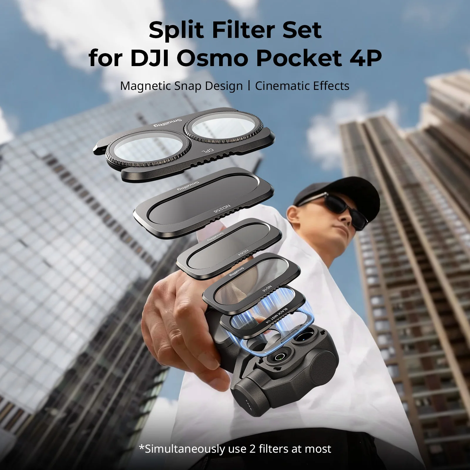 smallrig-split-filter-kit-for-dji-osmo-pocket-4p-with-nd16-nd64-nd256-cpl-1-4-black-diffusion-filter-base-6658