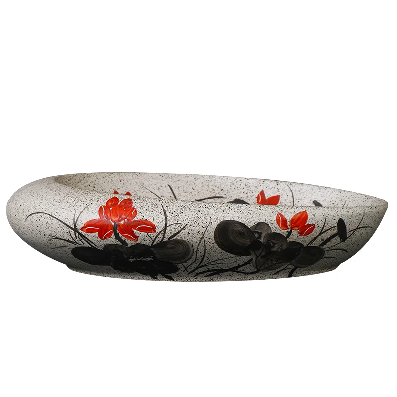 

Ceramic vintage table, art hand washbasin, household countertop basin, balcony bathroom washbasin, outdoor single basin