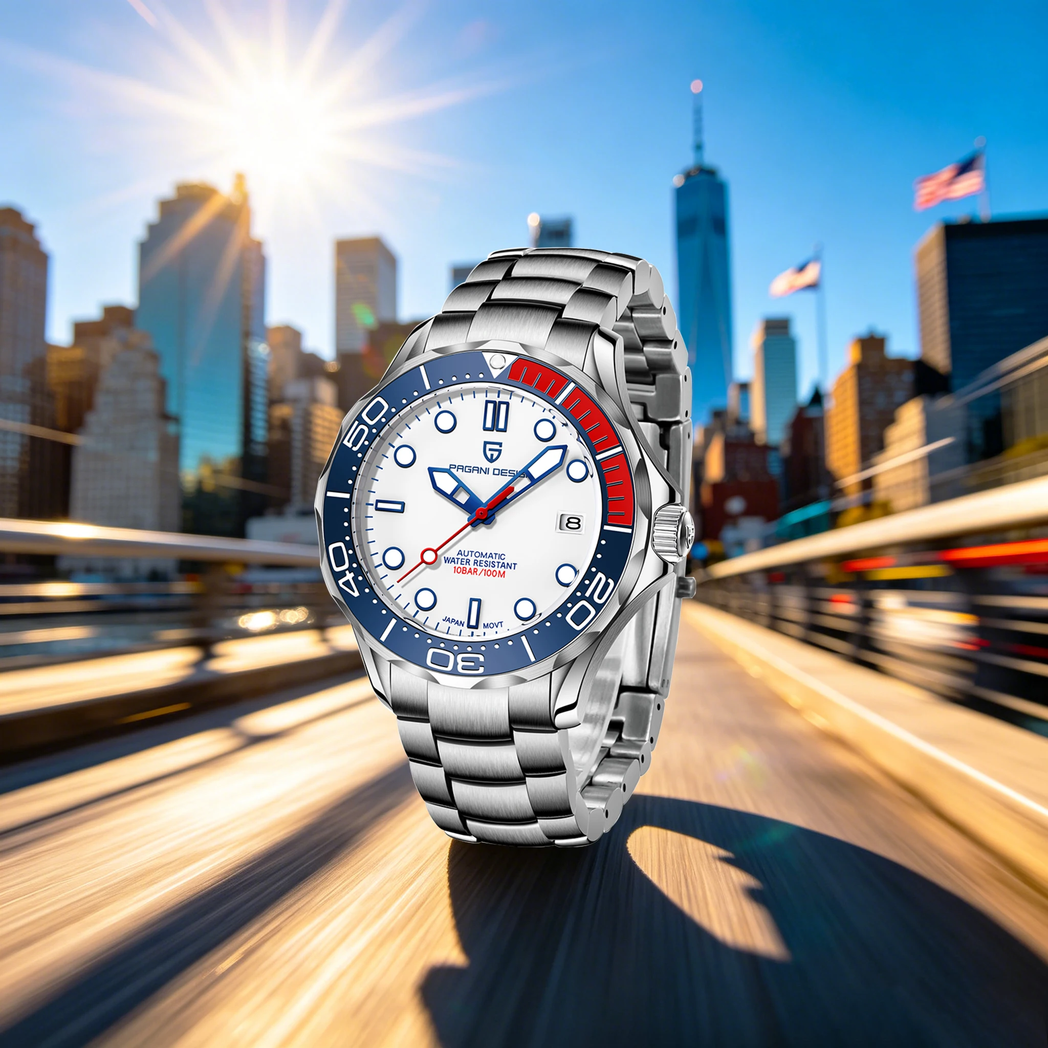 

PAGANI DESIGN Avant-Garde Vibe Men Mechanical Watch Luminous Calendar Diving Reloj Stainless Steel Sapphire Eye-Catching Design