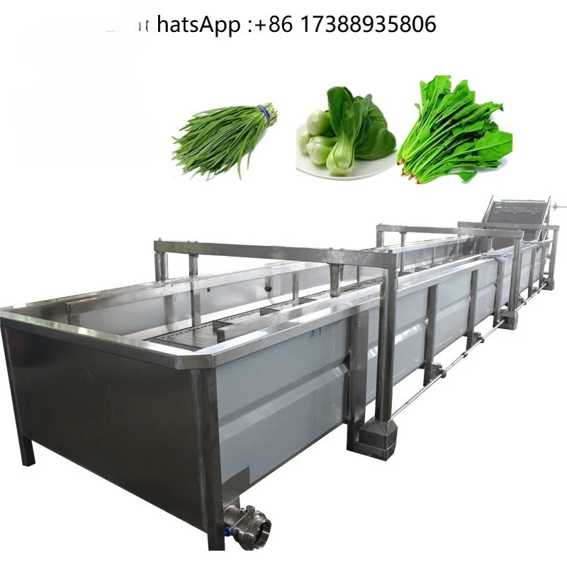Industrial Fruit and Vegetable Bubble Washing Machine/cleaning Equip Automatic Large Commercial Continuous Leaf Washing Machine