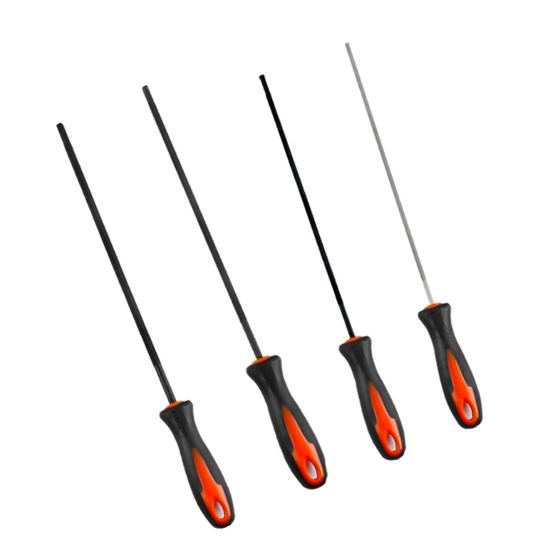 

Chainsaw Sharpening File Multiple Sizes 4pcs for Efficient Chain Grinding Tasks