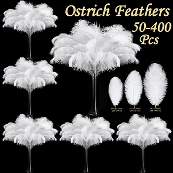 30-150 ks pštrosích peří ve velkém pro svatební stůl, přírodní pštrosí peří pro kutily, tvoření a párty dekorace. 6 nejlepší prodej velké pštrosí peří - №6