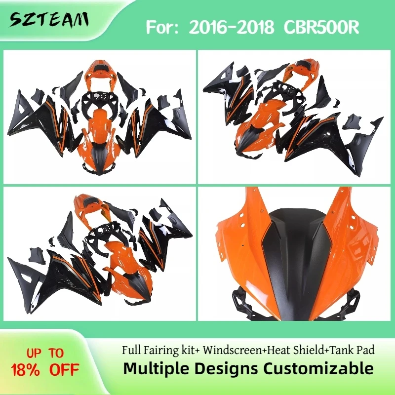 Full Fairing Kit for Honda CBR500R 2016 2017 2018 ABS Replacement Plastic Bodywork Motorcycle Fairings CBR 500R 16 17 18
