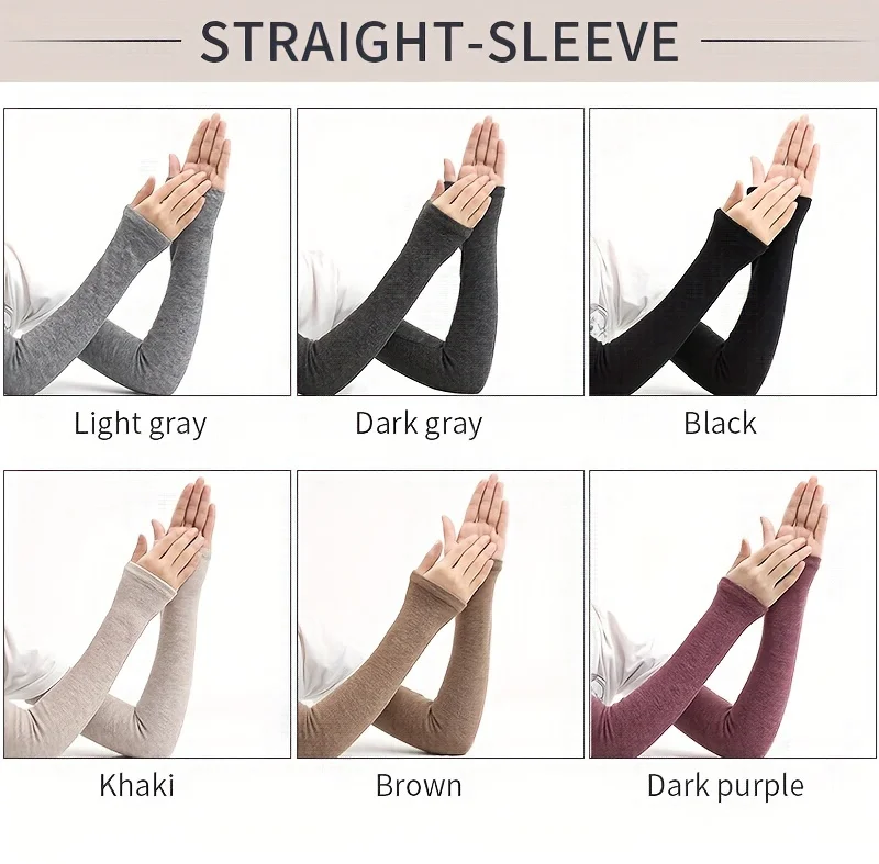 Warm Lengthened Arm Sleeves for Women Men Autumn Winter Thickened Fake Sleeves Style 1 New Fashionable Accessory.