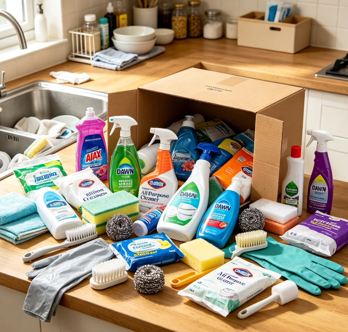 Random Kitchen Grease Removing Cleaning Liquid Mystery Blind Box, Mixed Random Dish Soap & Multi‑Scent All‑Surface Cleaner Spray, Exciting Surprise Gift for Household Kitchen Use