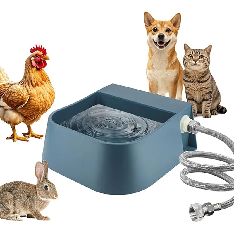 Automatischer Wassernapfspender für Hunde mit 1,5 m Wasserschlauch, 2 l, automatischer Füll-Wasserspender für Haustiere für Tiere, Katzen, Hühner, Kaninchen – Detail 5