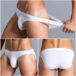 Men's Sexy Soft Underwear Seamless Low Rise Panties Breathable U-convex Solid Summer Briefs Elasticity Underpants Slip Homme