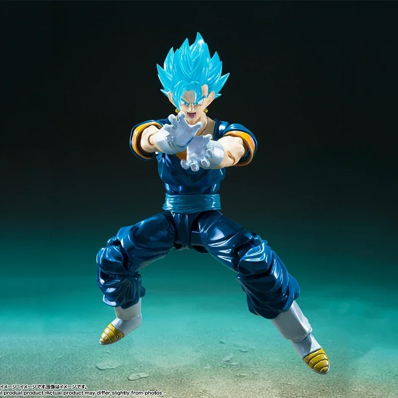 Genuine Bandai S.H.Figuarts Dragon Ball Super Saiyan God Vegetto Action Anime Figure Collectible Dolls Statuette Ornament Gifts