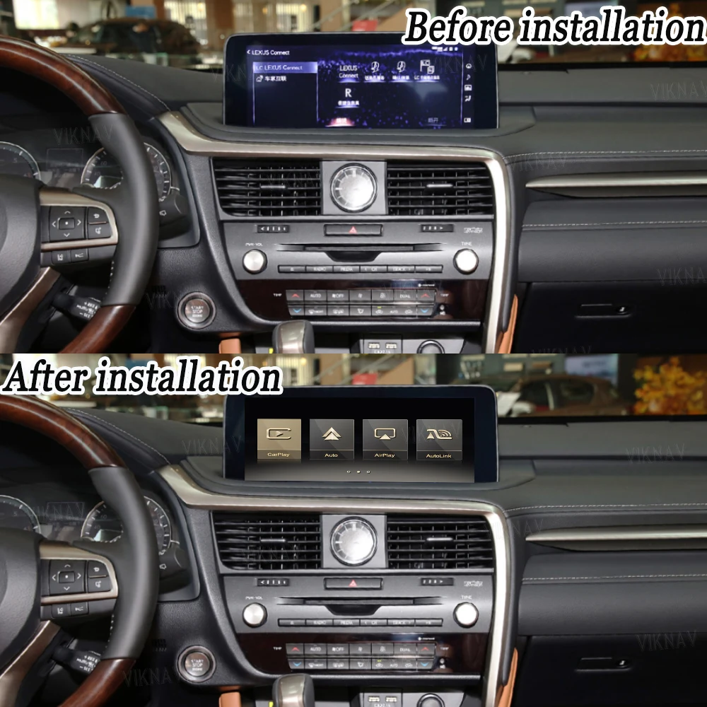 Viknav Linux For Lexus RX 2020-2022 Upgrade OEM Car Decoder Box Interface MuItimedia Wireless Apple CarPlay GPS DVD Android Auto