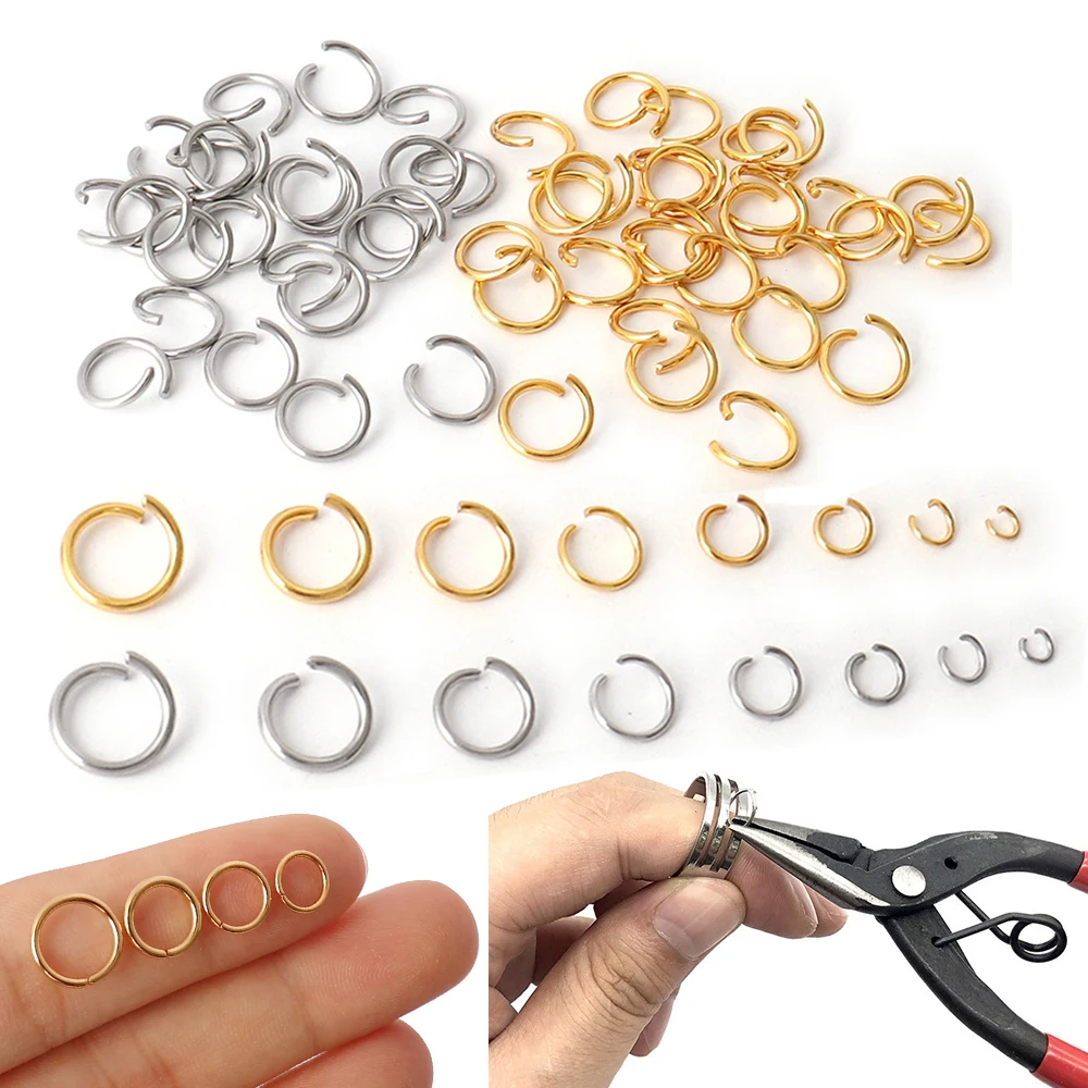 

100-200Pcs/Lot Stainless Steel Open Jump Rings Connectors 3/4/5MM Split Rings For Jewelry Making Accessories Supplies Wholesale