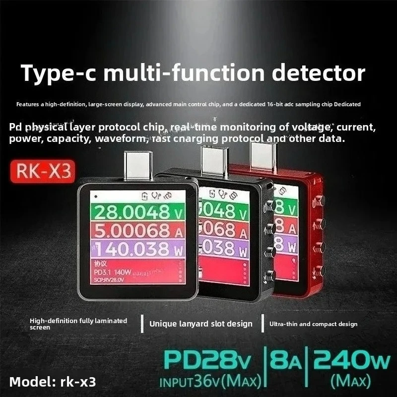 RK-X3 Digital Meter Multifunctional Tester, AC/DC Current Voltage Resistance Measuring Instrument for Electrical Maintenance