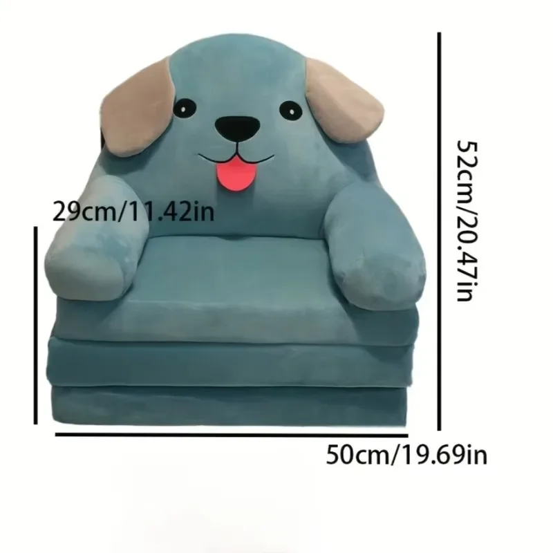 Kids' Plush Folding Sofa Puff Armchairs Frameless Children Sofa Bed for Kids Lightweight Canape Enfant Child Room Furniture