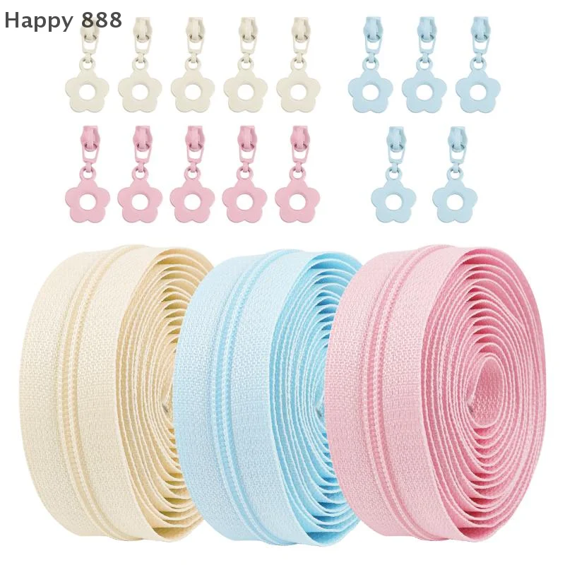 

1 комплект = 2,0 метра нейлоновая лента на молнии + 5 головки молнии, для шитья своими руками, ремонта и замены одежды