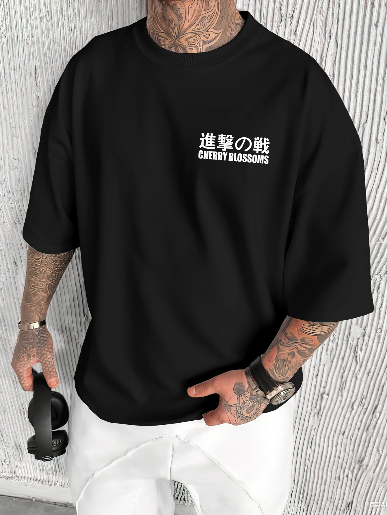 Men's Oversized Japanese Streetwear T-shirt Brand Hannya Mask Geisha Samurai Cherry Blossom Graphic Print Loose Fit Cotton Short