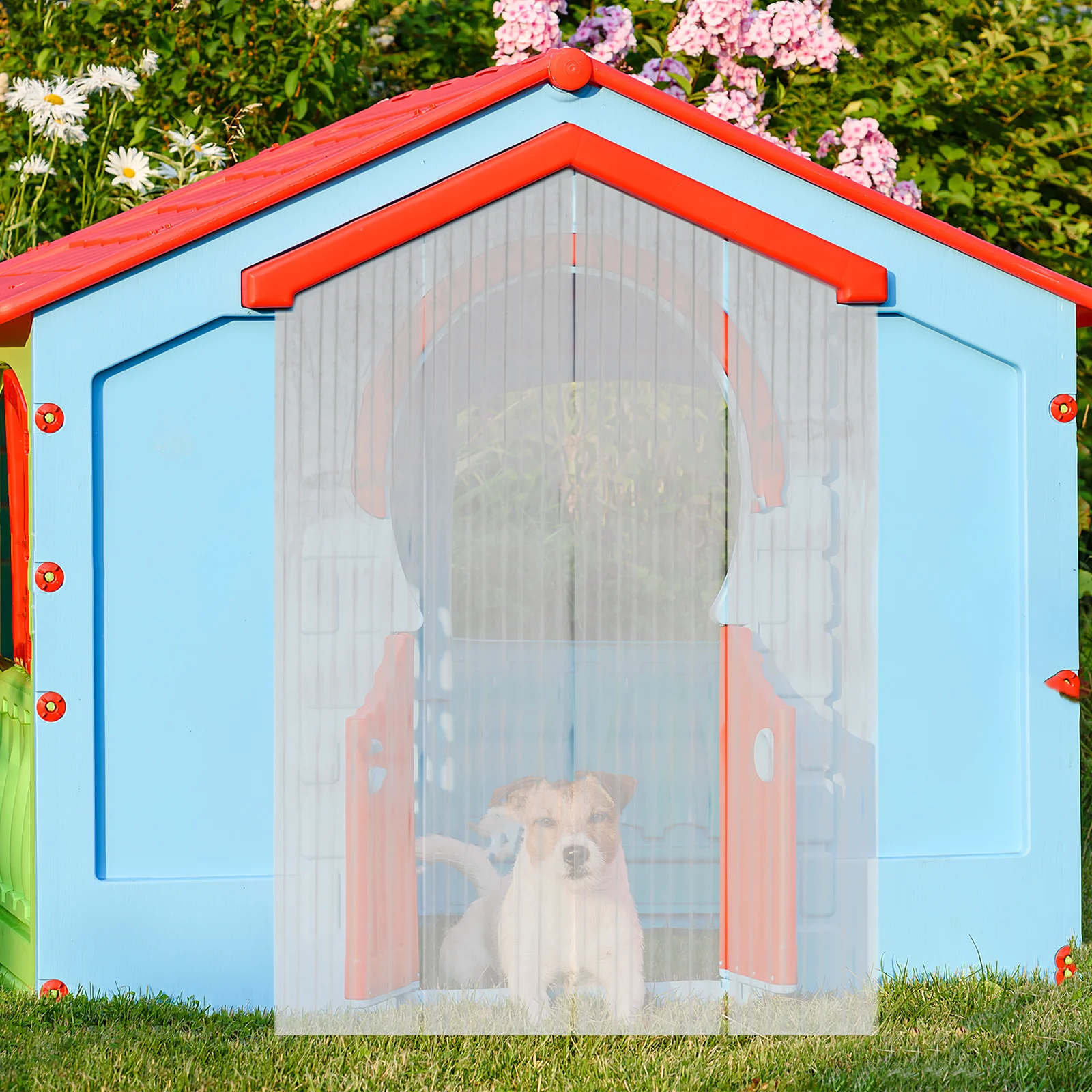 

Dog Door Curtain 74X7 Inch Transparent Pvc Flap For Pet Kennel Windproof Thermal Insulated Entryway Divider Hanging