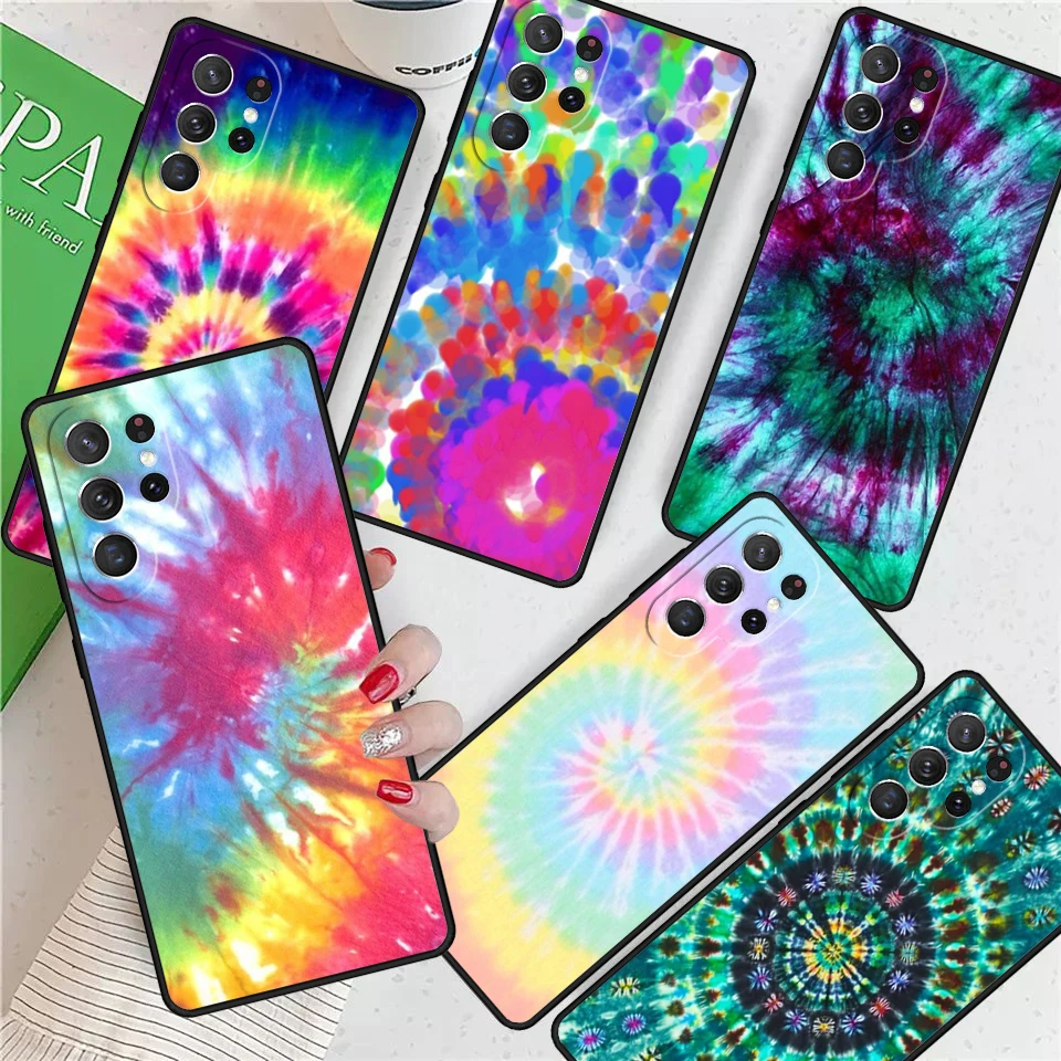 Tye Dye Tie dye Art Poster Hippies For Samsung Galaxy S24 Ultra S21 S22 S8 S9 S10 5G Note 10 20 Plus FE S23 Phone case Cover