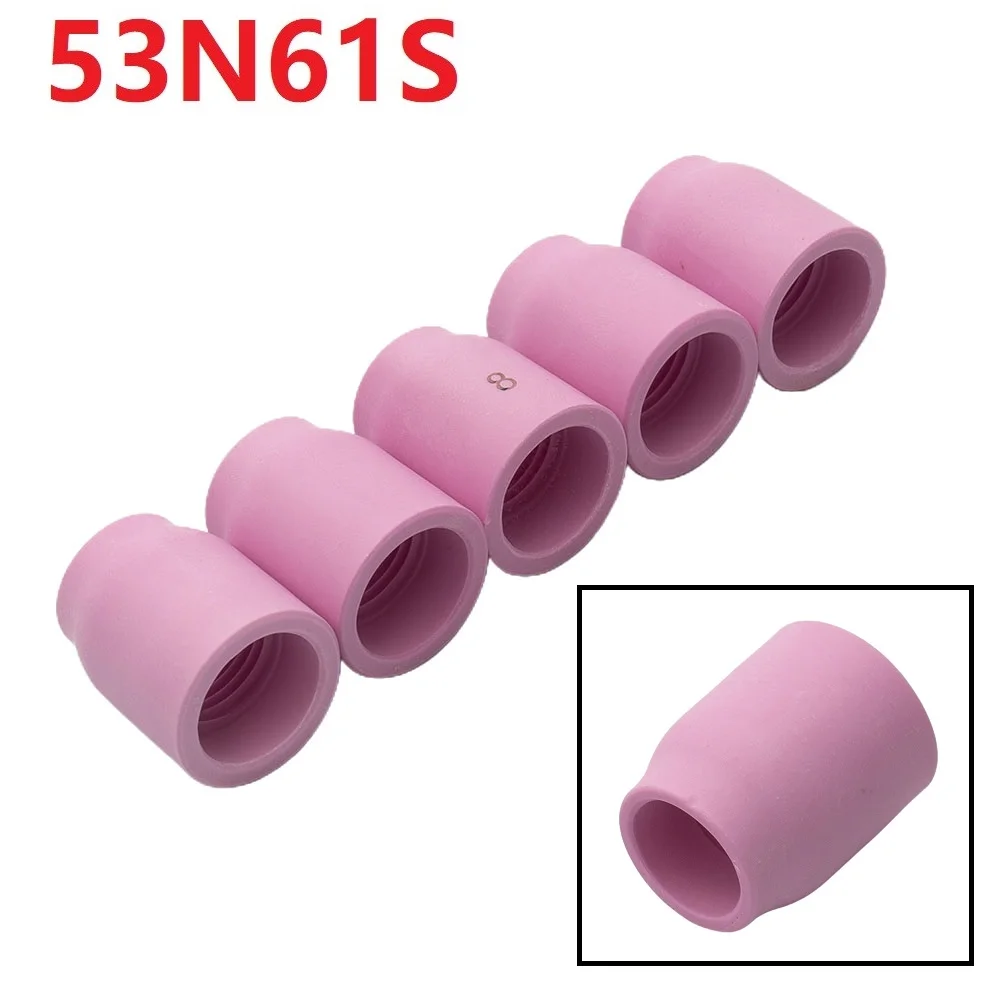 Imagem -02 - Bicos de Cerâmica para Tig Gás Lens Cup Soldagem Torch Acessórios Consumíveis Wp17 18 26 20 53n61s Pcs 255 Milímetros