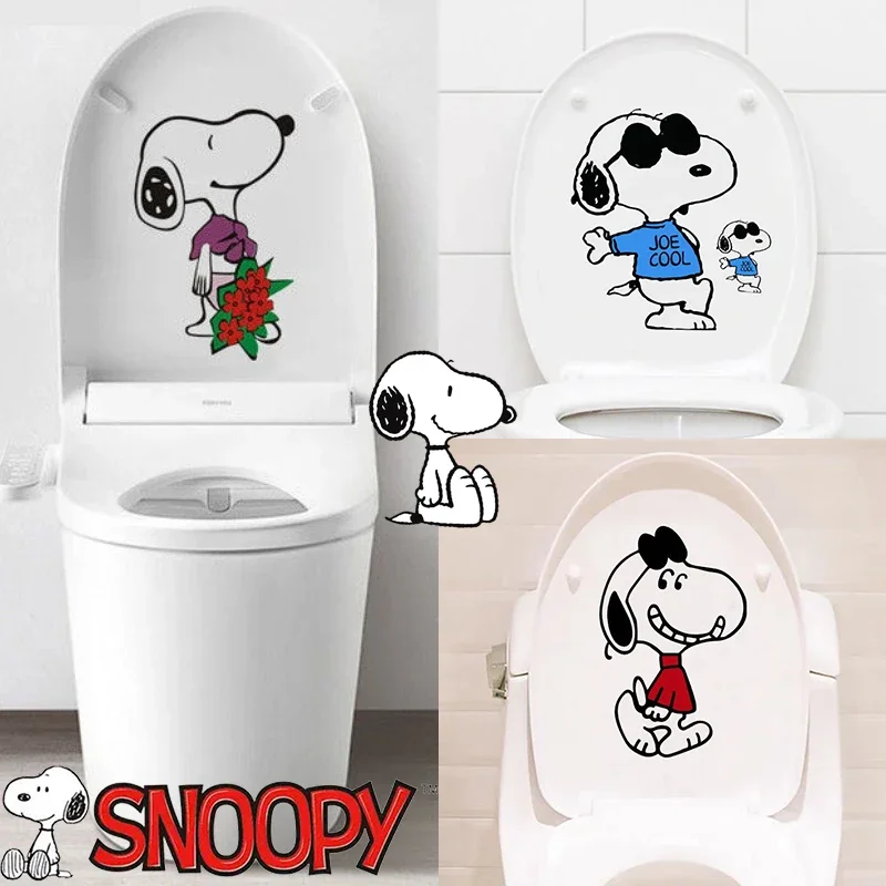 

Наклейки для унитаза с рисунком Kawaii Snoopy, креативные водонепроницаемые наклейки для дома, искусство, сделай сам, украшение для ванной комнаты, самоклеящаяся наклейка, аксессуары для декора