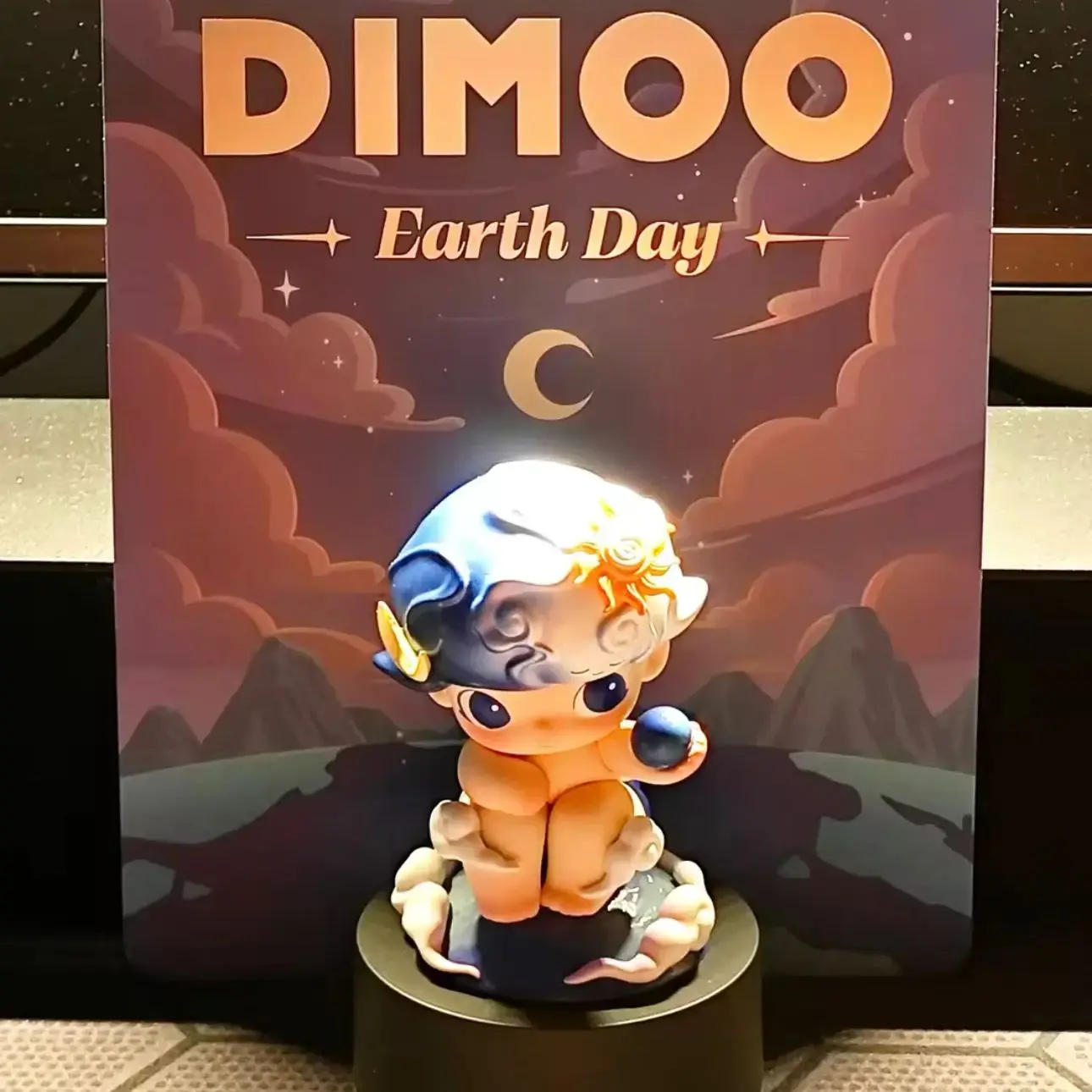 

POP MART DIMOO Earth Day Series Anime Action Figure Ornament Figurines Home Decor Desktop Dolls Model Gift